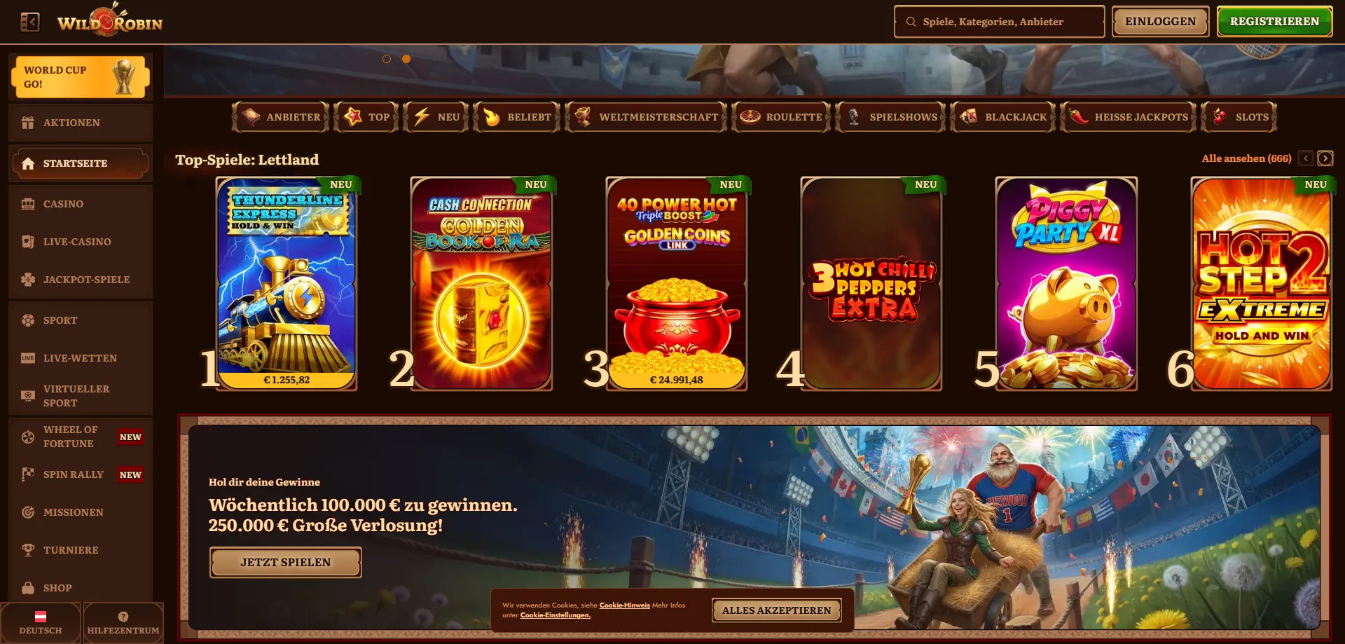 WildRobin Casino Slots – Spielautomaten und Video-Slots Österreich
